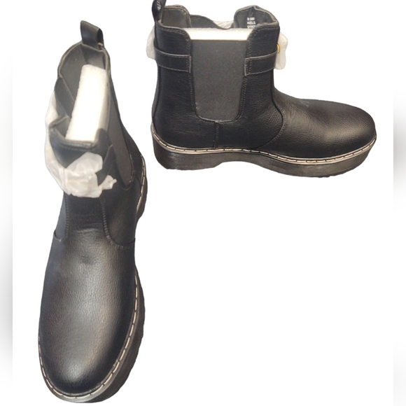 *SALE* NWOT UNIONBAY Black Combat Boots Size 9.5 - Picture 2 of 9